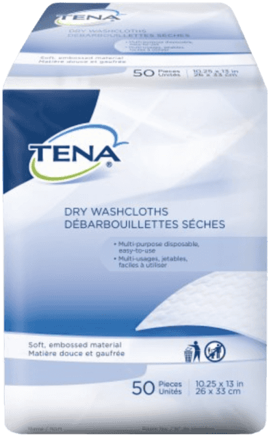 TENA Dry Washcloths