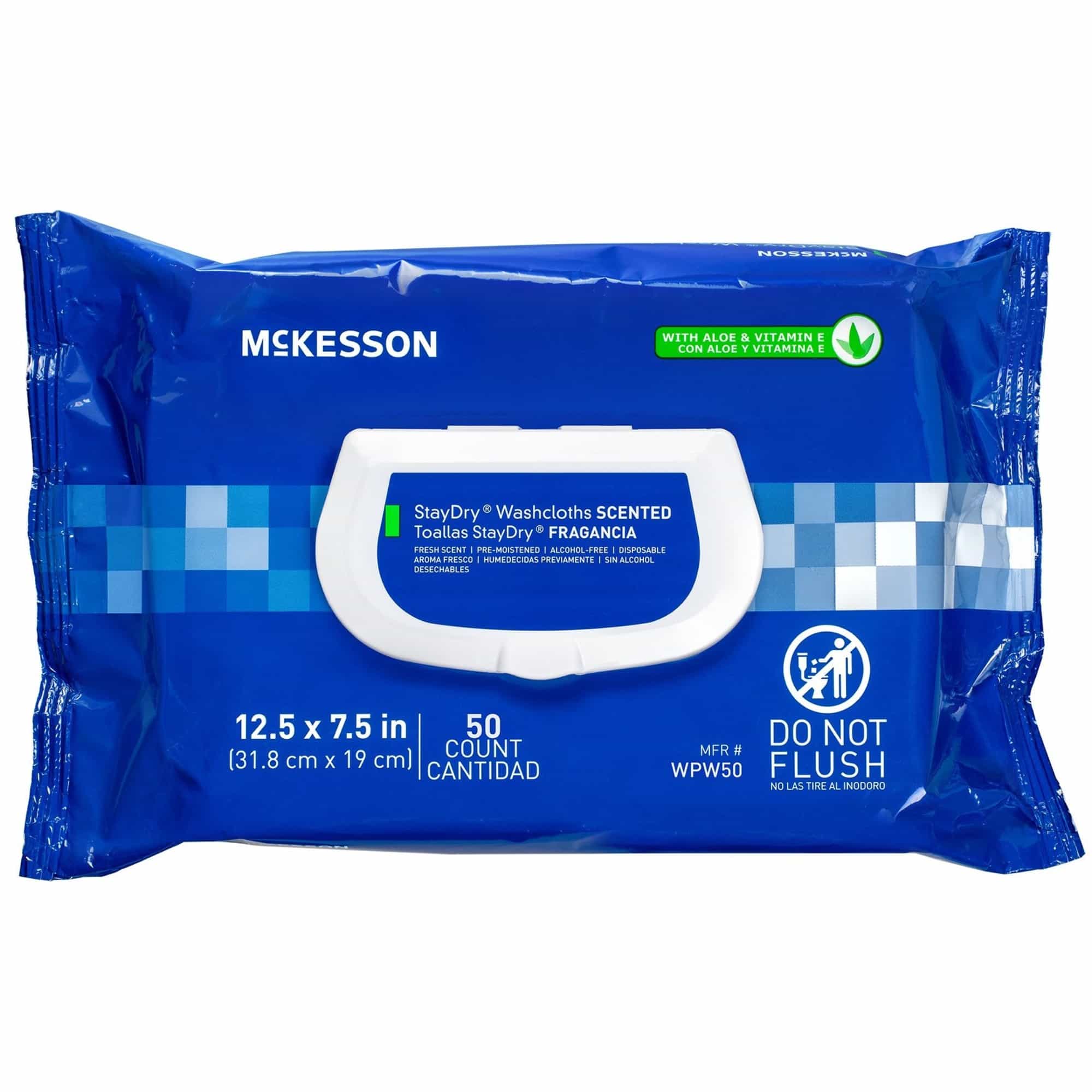 McKesson StayDry Disposable Scented Washcloths