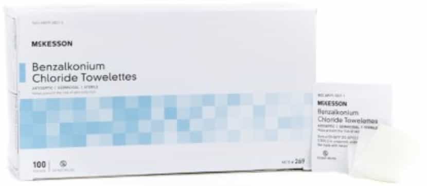 McKesson Sanitizing Skin Wipe, Benzalkonium Chloride