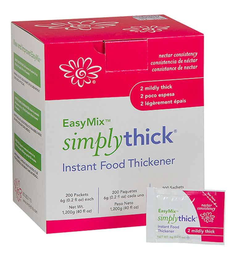 SimplyThick EasyMix Instant Food Thickener, Packet, 6 gram, Unflavored