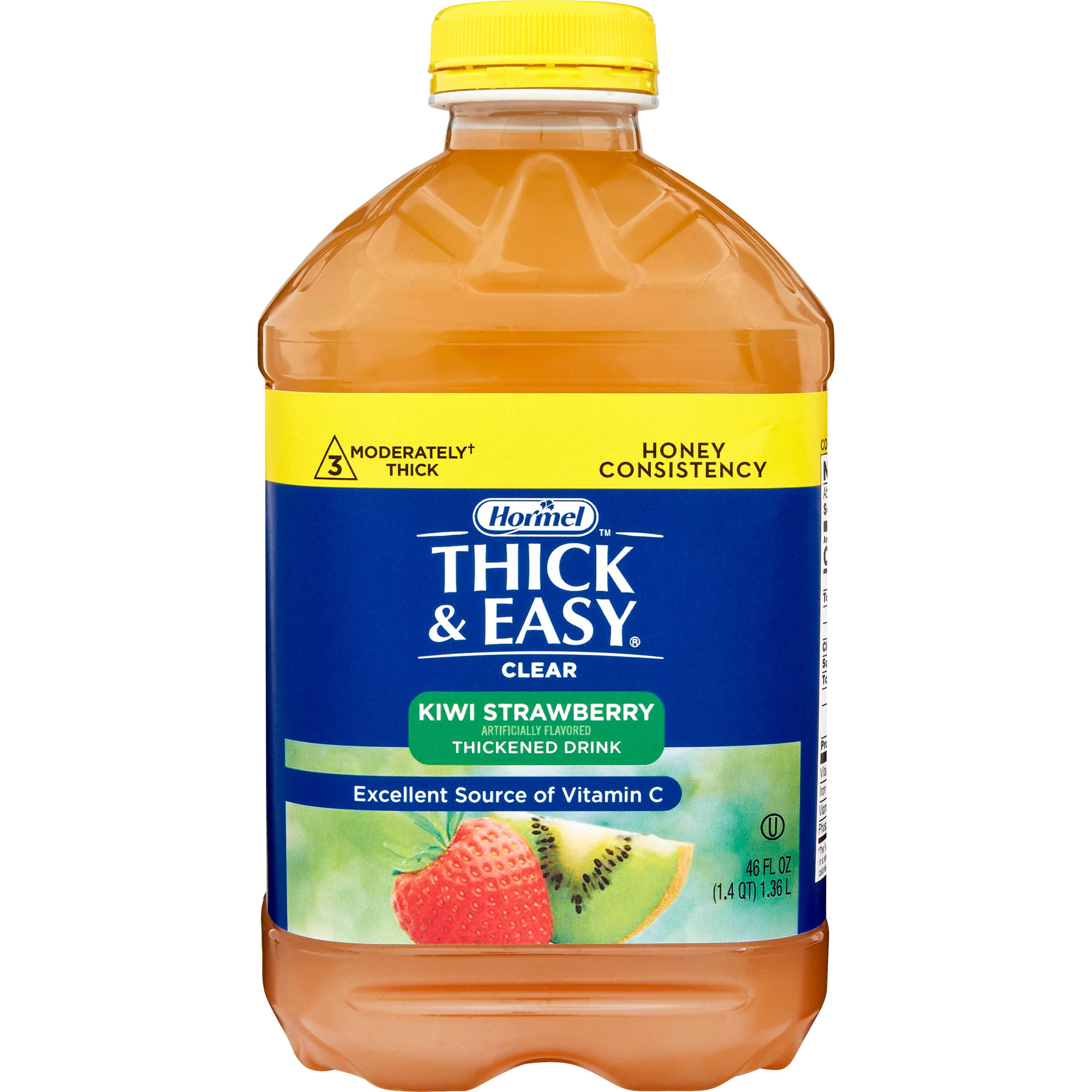 Thick & Easy Clear Honey Consistency Kiwi Strawberry Thickened Beverage, 46 oz. Bottle