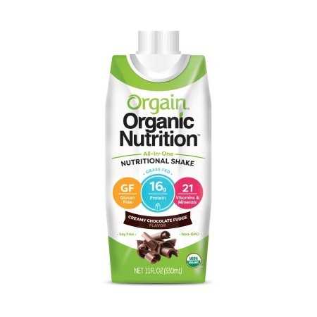 Orgain Organic Nutrition All-In-One Nutritional Shake, Creamy Chocolate Fudge, 11 oz.