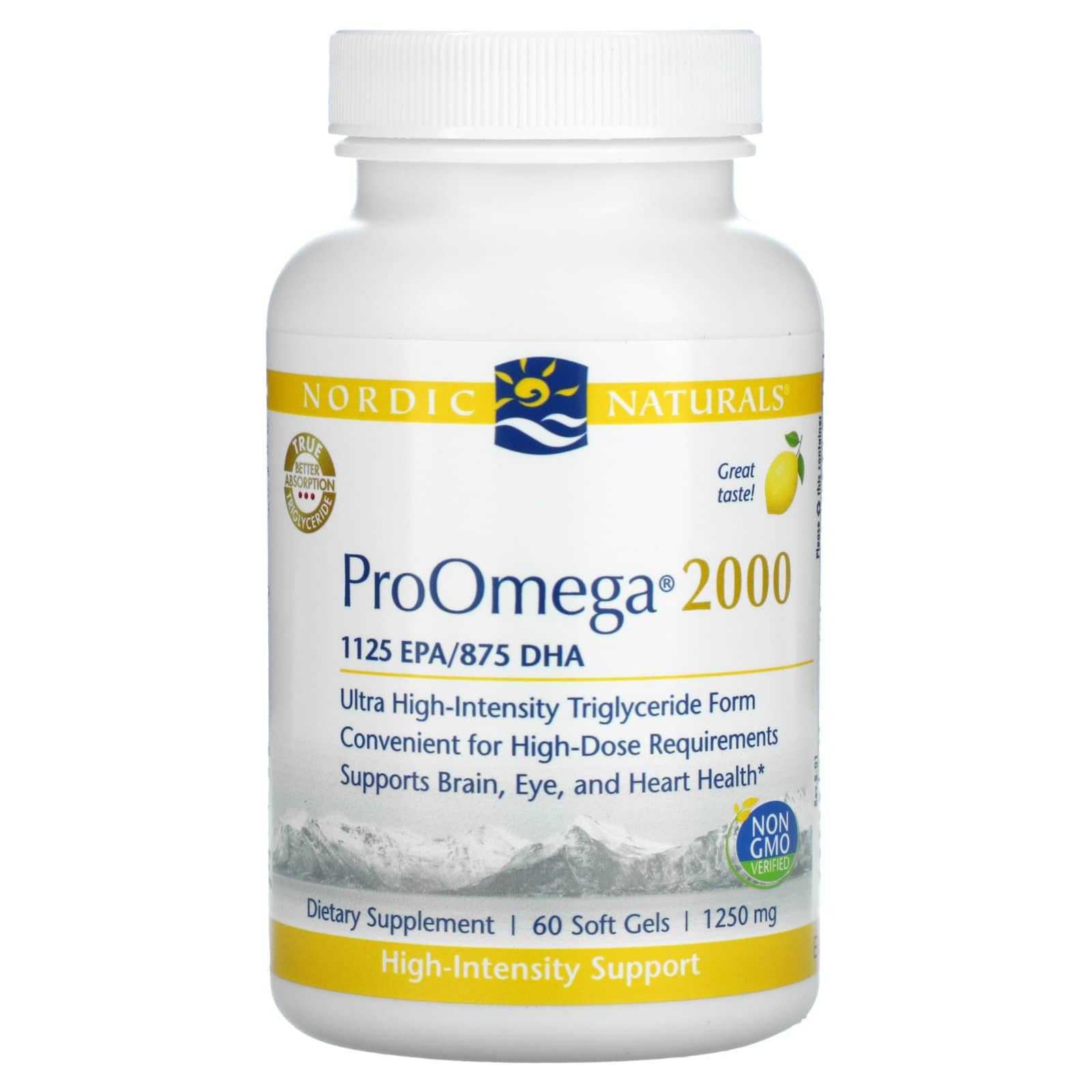 Nordic Naturals ProOmega 2000 Soft Gels, Lemon Flavor